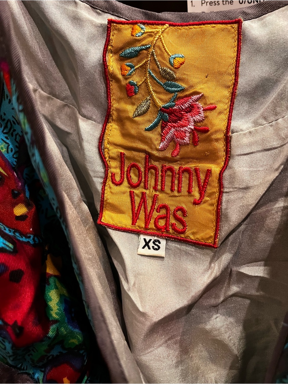 Johnny Was Silk Vibrant Floral Patchwork Sundress in Teal & Multi - Picture 5 of 16